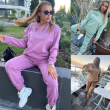 9692 #2025 Women's Autumn New Sports And Leisure Set Two Sets HZ1220