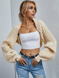 Autumn And Winter New Loose Knitted Cardigan Short Sweater Shawl Coat HZ1208