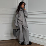 Lazy Blouse Women Wear Four Seasons Fashion Irregular Long-Sleeved T-Shirt Hot Girls HZ1208