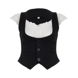 2025 Spring-Summer Solid Color Girded Waistcoat Vest Women Sleeveless New Fashion Top Woman HZ1220