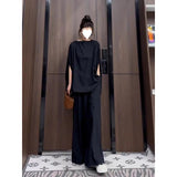 The Able Temperament Of Salt Feeling Fried Street Lively Age Reduction Chiffon Broad Leg Pants Two Sets Of Women's Summer HZ1220