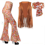 2025 Halloween Print Horn Pants Hippie Retro Print Headband Bohemian Wind HZ1208