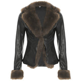 Mid-Winter 2025 Millard Hairy Leather Coat Street Hottie Style Loose Cardigan Top HZ1220