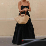 Spring And Summer 2025 New Women's Sexy Night Club Skirt Sleeveless Knitted Bag Sling Dress Woman HZ1220