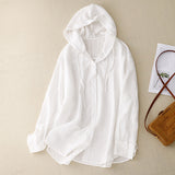 2025 New Hooded Sunscreen Long-Sleeved Air-Conditioned Shirt Jacket Thin Loose Leisure Beach Top Woman HZ1220
