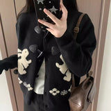 2025 New Simple Casual Double Zipper Sweater Female Shoulder Long Sleeve Hooded Knitted Cardigan Women's Uniform Women HZ1208