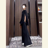 The Able Temperament Of Salt Feeling Fried Street Lively Age Reduction Chiffon Broad Leg Pants Two Sets Of Women's Summer HZ1220