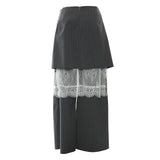 25 New Wearing A Variety Of Irregular Skirts Long Lace Three-Piece Casual Pants Set 1766 HZ1208
