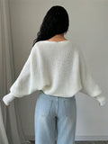 2025 New Loose Knitted Cardigan Short Sweater Shawl Jacket HZ1208