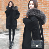 Oversized Wool Collar Cotton Coat Winter Coat Woman 2025 Fat Mm Korean Version Of The Student Thick Thin Long Ins Cotton Suit HZ1220