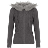 New Retro Mahjong Zipper Open Shirt Sweater Thai Sweater In Autumn And Winter 2025 To Keep Warm Hair Hooded Coat Woman HZ1220