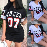 2025 New Women's Dress H-Hop 07 Letter Print Spring And Summer Short-Sleeved T-Shirt Dress Women HZ1220