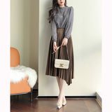 Genre Wearing Beauty Thin Paper People Print Half-High Collar Double-Layer Heavy Joe Its Simulation Silk Shirt Woman HZ1220