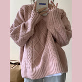 In The Autumn And Winter Of 2025, The Loose Wear Of The Sweater Women's Net Red Fried Street Gentle Wind Thicked Knitted Shirt HZ1220