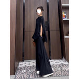 The Able Temperament Of Salt Feeling Fried Street Lively Age Reduction Chiffon Broad Leg Pants Two Sets Of Women's Summer HZ1220