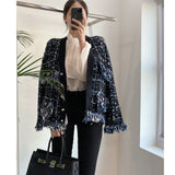 New Knitted Tu-Song Brooch Mixed Small Scented Sweater Knitted Jacket For Autumn/Winter 2025 HZ1220