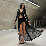 2025 Spring And Summer Minit Design Irregular Lace Splicing Chicken Eye Strap Low-Rise Hottie Dark Solid Body Skirt HZ1220