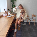 Hot Sale Of Broken Flower Hoodie Set Of Women's Short Zipper Coat Draw Rope Wide Leg Pants Fresh Print Autumn And Winter HZ1208