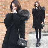 Oversized Wool Collar Cotton Coat Winter Coat Woman 2025 Fat Mm Korean Version Of The Student Thick Thin Long Ins Cotton Suit HZ1220