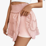 2025 Yoga Clothes 100 Folding Skirt Women High-Waist Sports Short Skirt Dry Outdoor Anti-Walking Tennis Skirt HZ1208