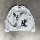 Fashion Fashion Brand Print Loose Sweater Y2K Hip Hop Street-Set T-Shirt Casual Top HZ1208