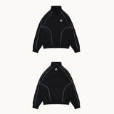 Autumn And Winter Broken Planet Sports Windbreaker Set Fashion Zipper Solid Color Coat Street Style HZ1208