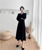 Autumn And Winter Goddess Fan Sweater Dress 2025 New Female Waist Thin French Style Knitted Dress Dress Dress Dress Dress HZ1220