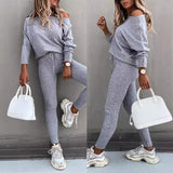 2025 Hot Sales Of Pure Color Fashion Casual Tying Slanted Shoulder Sports Trousers Trousers Suit Women HZ1220