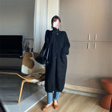 Autumn And Winter Women's Clothing New Design Feeling Thick Loose Temperament Lazy Coat Long Sweater Cardigan Woman HZ1220