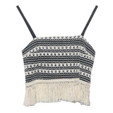 Women's Clothing Thaired Thaid Spliced Striped Sling Vest Short-Sleeved Sleeveless Tector-Booed Blouse 88932 HZ1208