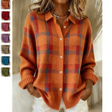 Hooded Imitation Sweater Cardigan Women In Autumn And Winter Wearing Loose Lazy Wind Soft Glutinous Anti-Knitwear Shirt Jacket HZ1208