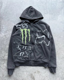 Vintage Zippered Sweatshirt Man M Loose Niche Coat Wearing Handsome Loose Blouse Hoodie HZ1208