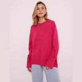 Autumn And Winter Explosion Of Women's Knitted Shirt Round-Neck Solid Color Loose Sweater HZ1208