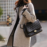 2025 Autumn And Winter Retro New Fashion Double Buckle Leisure Long Temperament Bump Color Small Collar Hairs Of The Coat Woman HZ1220