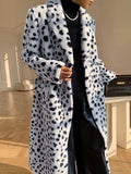 Winter New Imitation Fur Fur Plush Long Coat Hooded Over Knee Thick Loose Coat Woman HZ1220