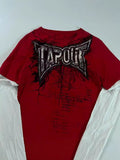 New Street Trendy TAPOUT Printed T-Shirt Fake Two-Piece Blouse Casual Hip-Hop Long-Sleeved T-Shirt HZ1208