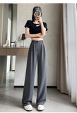 White Suit Pants Hanging Woman Summer Small High-Grade Ice Silk Impenetrable Narrow Version Of Casual Straight Pants HZ1208
