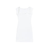 Spring And Summer 2025 New Women's Sexy Night Club Skirt Sleeveless Knitted Bag Sling Dress Woman HZ1220