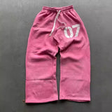 07 Trend Street Loose Sweatwear Suit Men And Women's Hip-Hop Sports Zipper Hoodie Trousers Set HZ1208