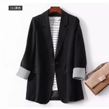 Net Red Blazer Tide Ms. Han Version 2025 New Spring And Autumn Loose Leisure Autumn Korean Blouse Small Suit HZ1220