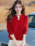 Chinese Women's Clothing Chinese Style Bottom Shirt Women 2025 New Autumn And Winter Dragon Year Life Year Clothes Large Red Sweater HZ1208