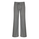 Ebay Base Simple Stripe Bump Color Straight Casual Tying Home Pants 2025 New HZ1220