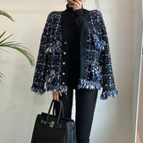 New Knitted Tu-Song Brooch Mixed Small Scented Sweater Knitted Jacket For Autumn/Winter 2025 HZ1220