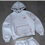 10.25 New Grip Velvet Embroidered Sweatpants Hoodie Trapstar Letter Casual Youth Set HZ1208