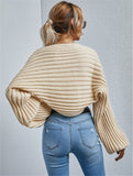 Autumn And Winter New Loose Knitted Cardigan Short Sweater Shawl Coat HZ1208