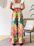 2025 Hot New Print Leisure Printing Wide Legs Fashion Beach Women's Pants HZ1208