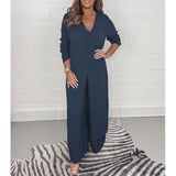 2025 New Women's Open Fork Long Top Trop Set HZ1220