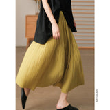 2025 New ϸϸϸϸϸ Art ñÞÖå Fairy Hundred Folded Skirt Silk Slippery Pendant Half Body Skirt HZ1220