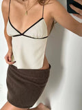 2025 Hot Dew Back Nine-Point Blouse Summer Sexy Strap Fine Shoulder Strap Sling Cute Mini Back HZ1208