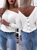 Exploding Small Fragrant Wind Long-Sleeved Knitted Shirt V Collar High-Waist Solid Color Short Coat Slimming High-End Sense HZ1220